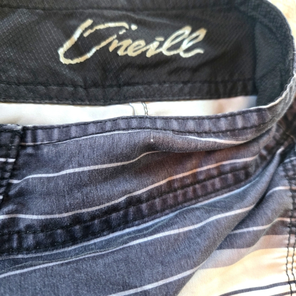 O'Neill 32" OLD SCHOOL Y2K Ombré Striped Board Shorts SURF CLASSIC SUMMER SWAG - Picture 3 of 7